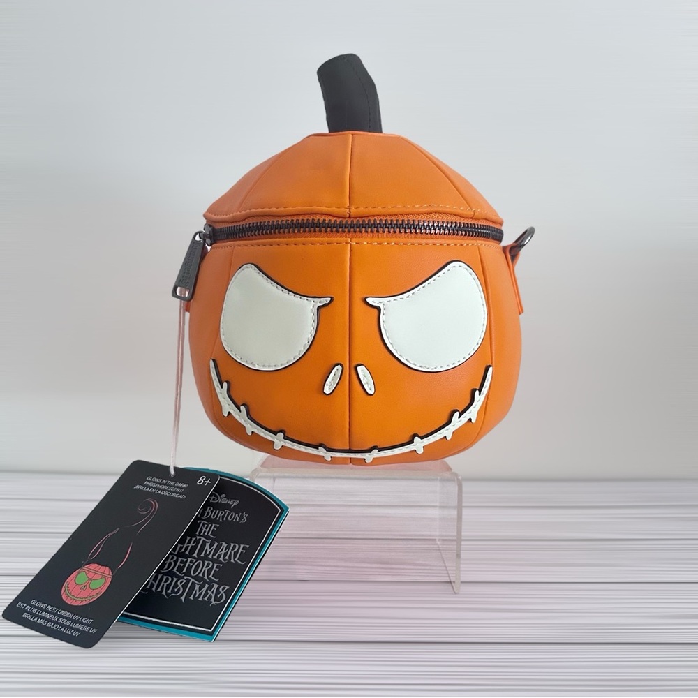 Loungefly The Nightmare Before Christmas Jack Glow Pumpkin Crossbody NWT